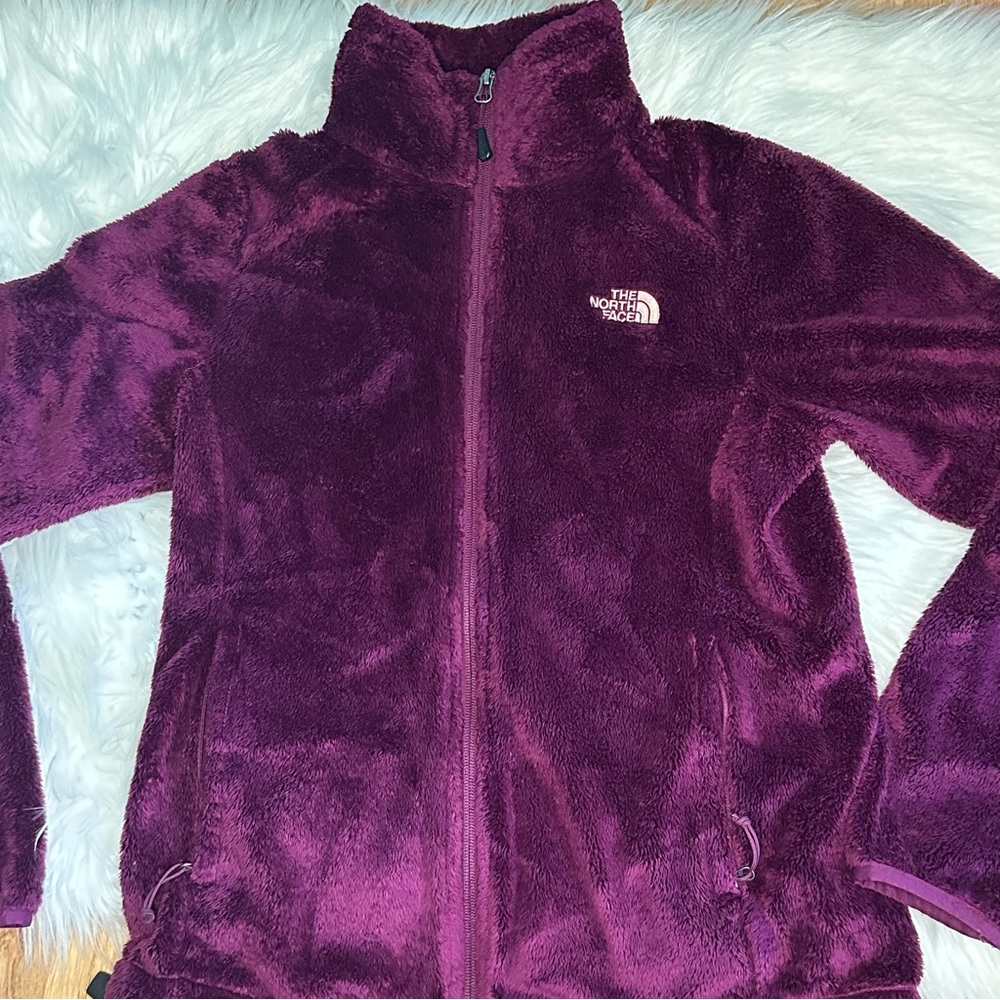 North Face Fuzzy Zip Up Fleece Jacket Women